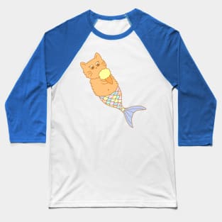 Summer Mer-Cat Baseball T-Shirt